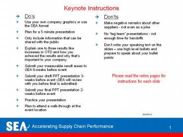 Keynote Instructions