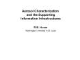 Aerosol Characterization and the Supporting Information Infrastructures PowerPoint PPT Presentation