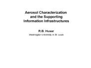 Aerosol Characterization and the Supporting Information Infrastructures