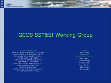 GCOS SST