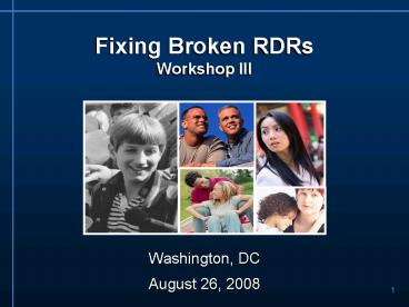 Fixing Broken RDRs Workshop III