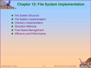 Chapter 12: File System Implementation