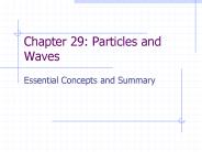 Chapter 29: Particles and Waves