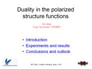 Duality in the polarized structure functions