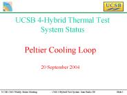 UCSB 4-Hybrid Thermal Test System Status