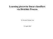 Learning piecewise linear classifiers via Dirichlet Process