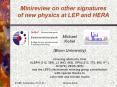 Minireview on other signatures of new physics at LEP and HERA PowerPoint PPT Presentation