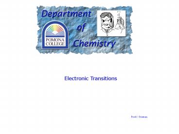 Electronic Transitions