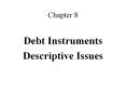 Debt Instruments PowerPoint PPT Presentation