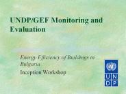 UNDP/GEF Monitoring and Evaluation