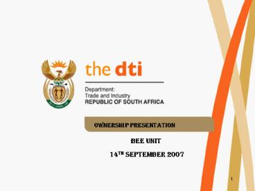 OWNERSHIP PRESENTATION