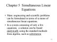 Chapter 5 Simultaneous Linear Equations PowerPoint PPT Presentation