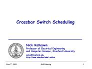 Crossbar Switch Scheduling