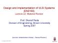Design and Implementation of VLSI Systems PowerPoint PPT Presentation