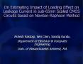 On Estimating Impact of Loading Effect on Leakage Current in sub65nm Scaled CMOS Circuits based on N PowerPoint PPT Presentation