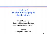 Lecture 3 Design Philosophy
