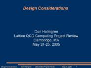 Design Considerations