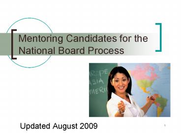 Mentoring Candidates for the National Board Process