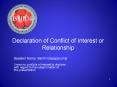 Declaration of Conflict of Interest or Relationship PowerPoint PPT Presentation