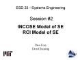 ESD'33 Systems Engineering PowerPoint PPT Presentation