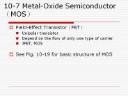 10-7 Metal-Oxide Semiconductor(MOS)