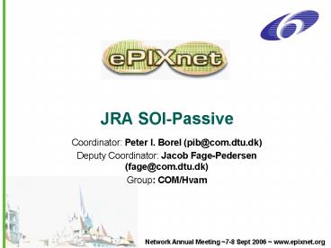 JRA SOIPassive