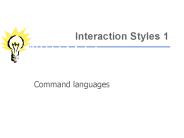 Interaction Styles 1
