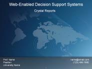 Web-Enabled Decision Support Systems