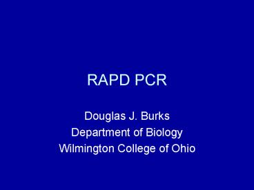 RAPD PCR