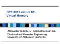 CPE 631 Lecture 08: Virtual Memory PowerPoint PPT Presentation