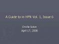 A Guide to in HPN Vol' 1, Issue 6 PowerPoint PPT Presentation