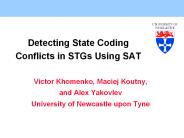 Detecting State Coding Conflicts in STGs Using SAT
