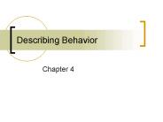 Describing Behavior
