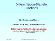Differentiation-Discrete Functions