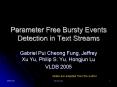 Parameter Free Bursty Events Detection in Text Streams PowerPoint PPT Presentation