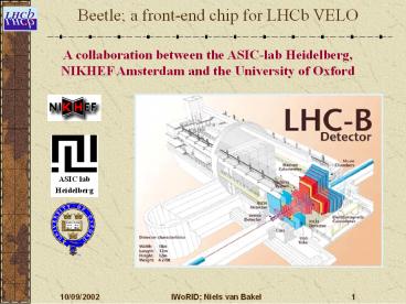 Beetle; a front-end chip for LHCb VELO