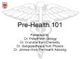 PreHealth 101 PowerPoint PPT Presentation