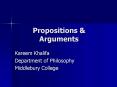 Propositions PowerPoint PPT Presentation