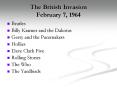 The British Invasion February 7, 1964 PowerPoint PPT Presentation