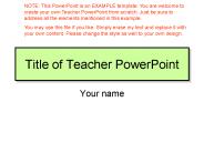 Title of Teacher PowerPoint