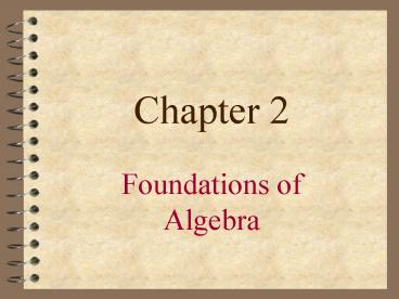 Foundations of Algebra