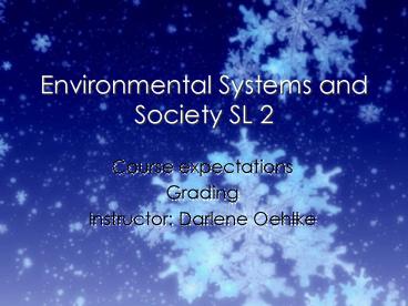 Environmental Systems and Society SL 2