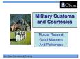 Military Customs and Courtesies PowerPoint PPT Presentation