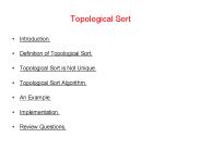 Topological Sort