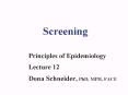 Screening PowerPoint PPT Presentation