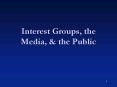 Interest Groups, the Media, PowerPoint PPT Presentation