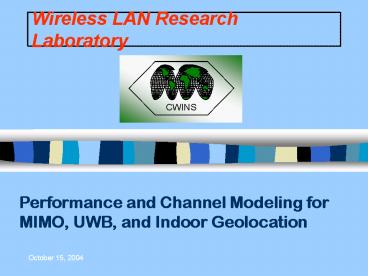Lecture 3: Characteristics of Wireless Medium