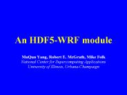 An HDF5-WRF module
