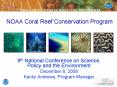 NOAA Coral Reef Conservation Program PowerPoint PPT Presentation