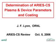 Determination of ARIES-CS Plasma